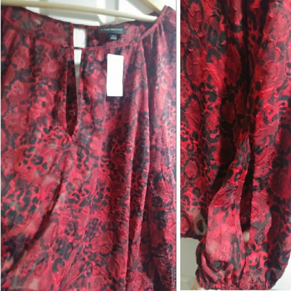 🆕➕ Lane Bryant 💜 Sheer Blouse - Picture 5 of 7